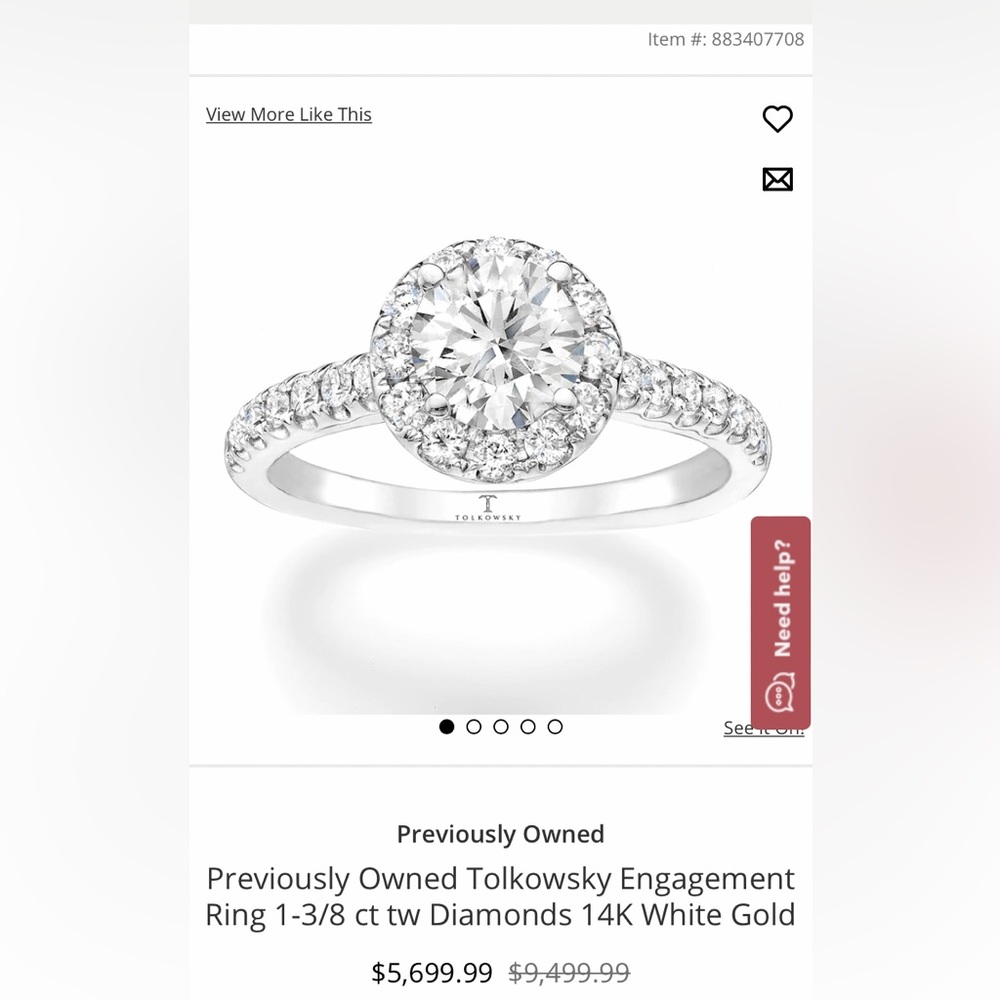 Tolkowsky engagement and wedding band - from Kay Jewlers
